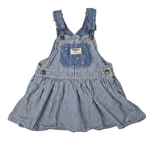 OshKosh B'gosh Star Hickory Stripe Pinafore Dress 2T